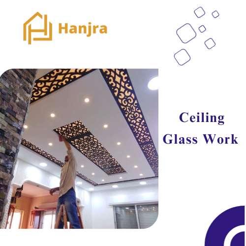 Ceiling glass work | Interior design projects Pakistan