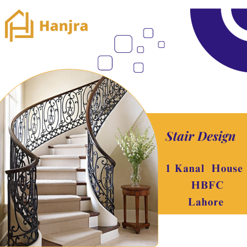 Stair designs of 1 kanal house in lahore | Hanjra Constructions|