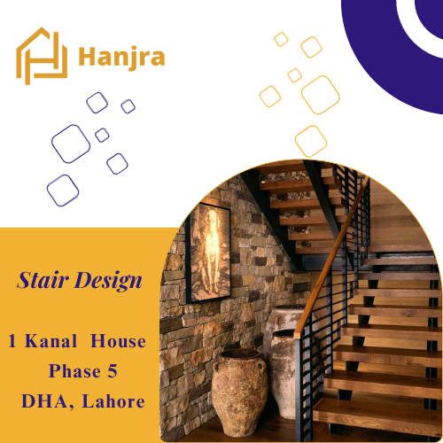 Stair designing of 1 kanal house in DHA Lahore | Interior Designing Project