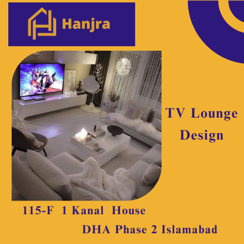 TV lounge design | DHA Islamabad | Hanjra Constructions project