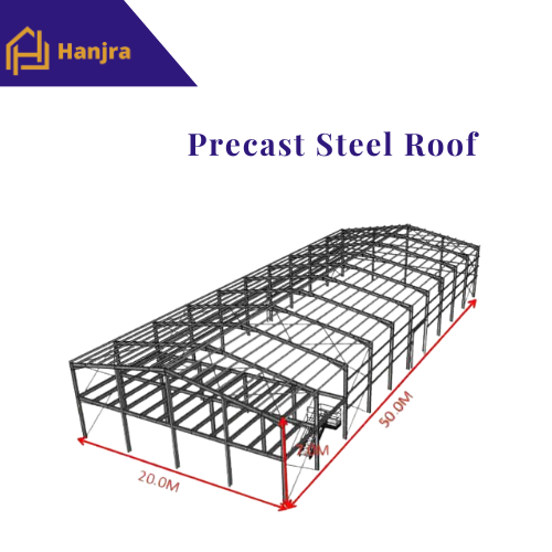 precast steel roof structure in Pakistan | Hanjra Constructions