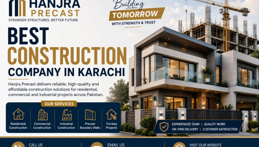 Modern house exterior by Construction Company in Karachi Hanjra Precast