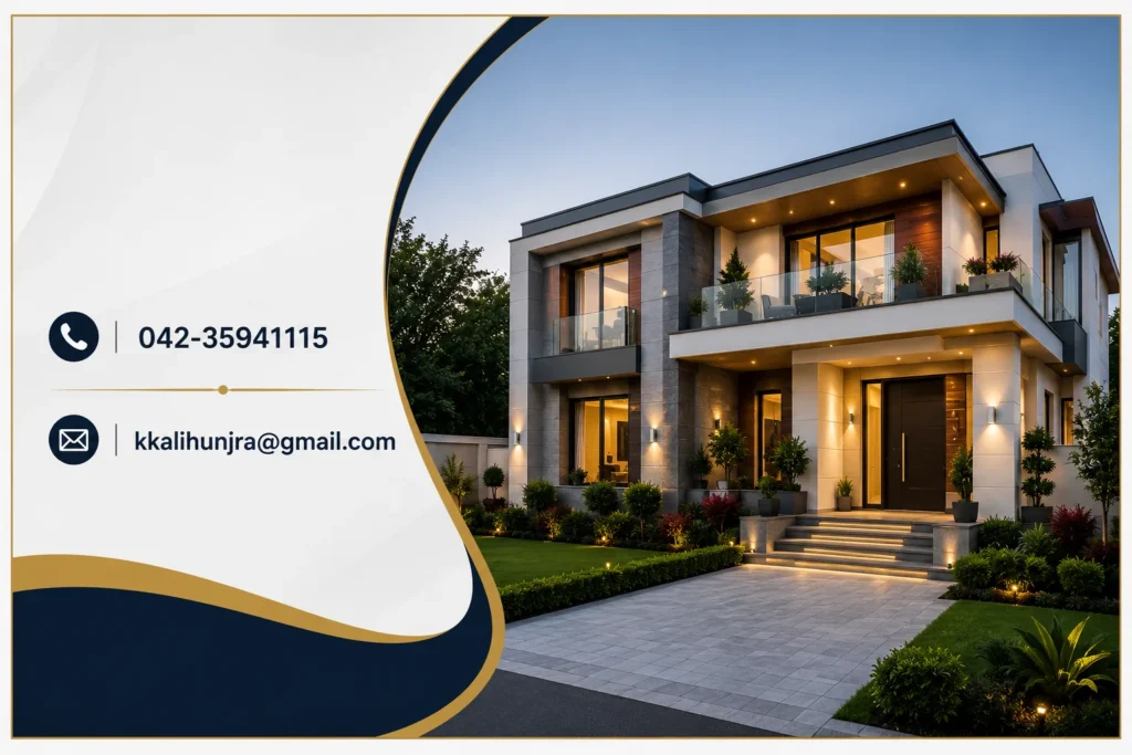 Modern precast boundary wall for a luxury home by Hanjra Precast https://hanjra.com.pk/